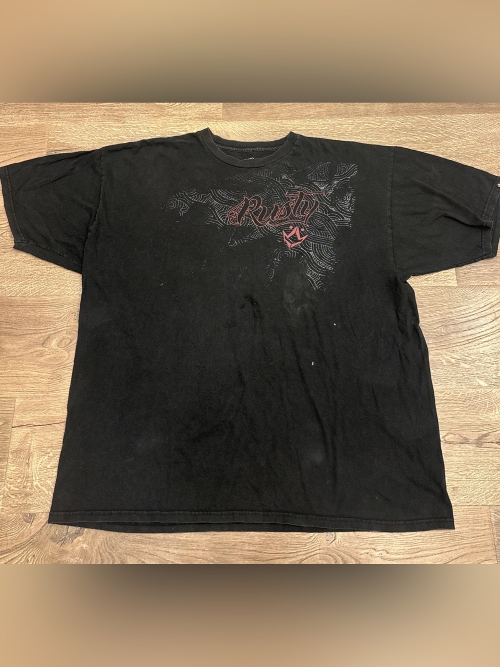 Rusty Shirt Mens Short Sleeve Crewneck Y2K Graphic Size XL